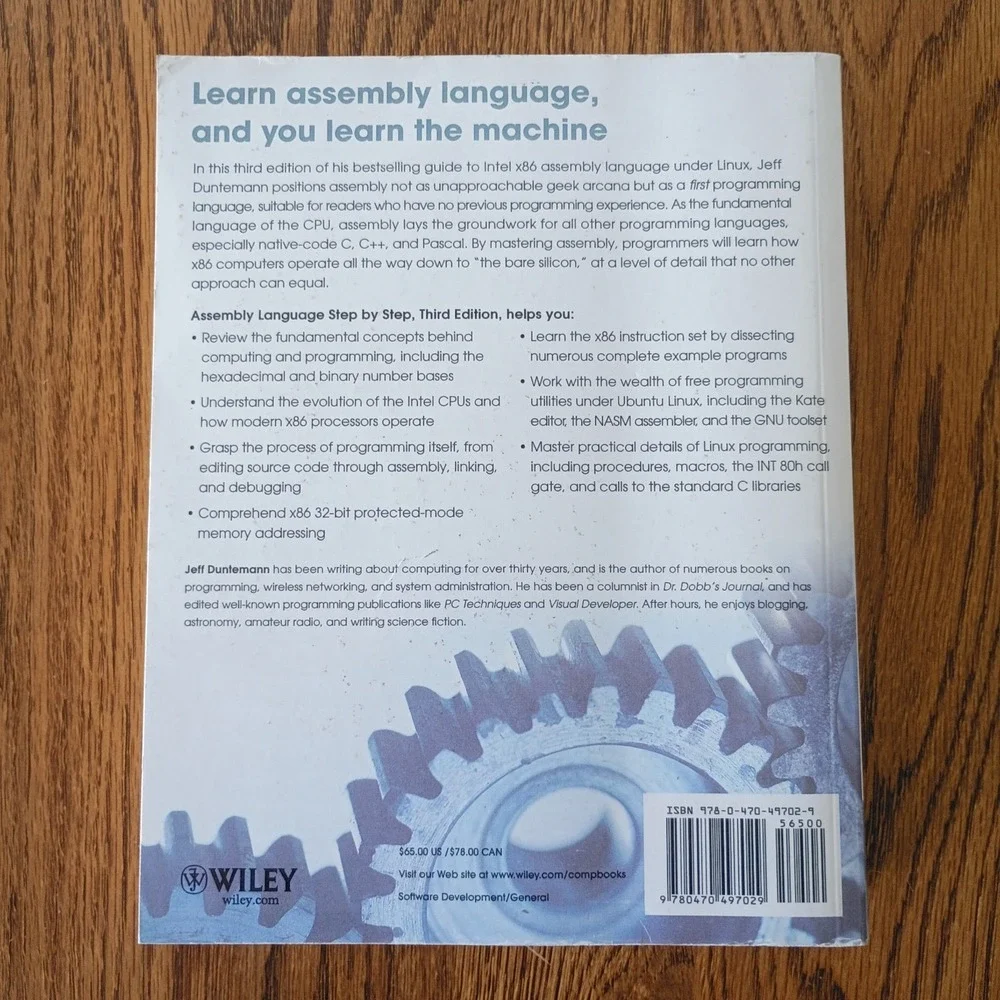 Assembly Language Step-By-Step: Programming with Linux by Jeff Duntemann: Used
